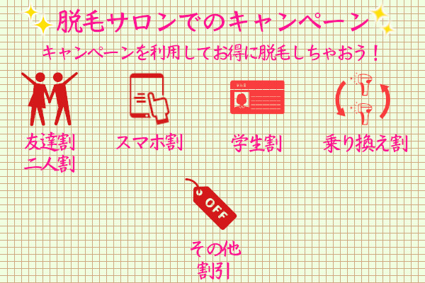 秋冬の脱毛スタートはお得なキャンペーンが多い